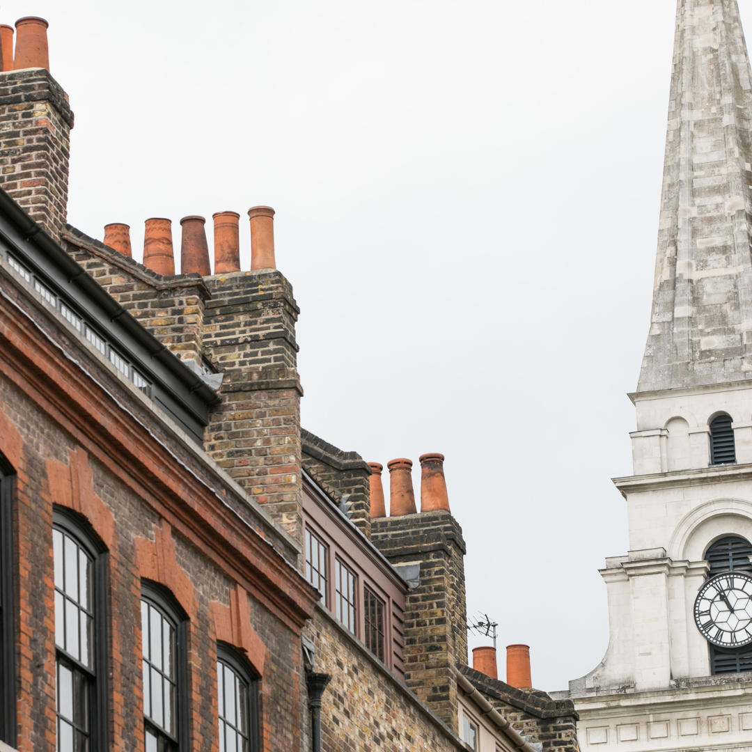 Rooftops and a church